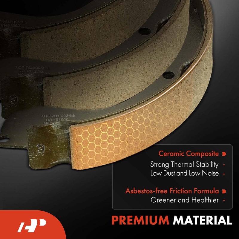 A-Premium Rear Ceramic Drum Brake Shoes Set - Image 4