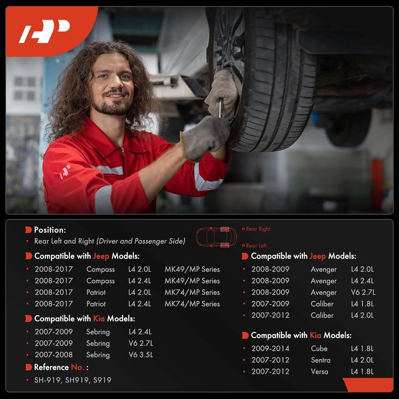 A-Premium Rear Ceramic Drum Brake Shoes Set - Image 2
