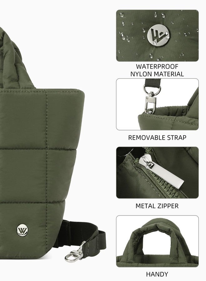 WESTBRONCO Mini Puffer Crossbody Bags for Women, Small Puffy Quilted Purse Nylon Shoulder Handbag with Adjustable Strap - Image 4
