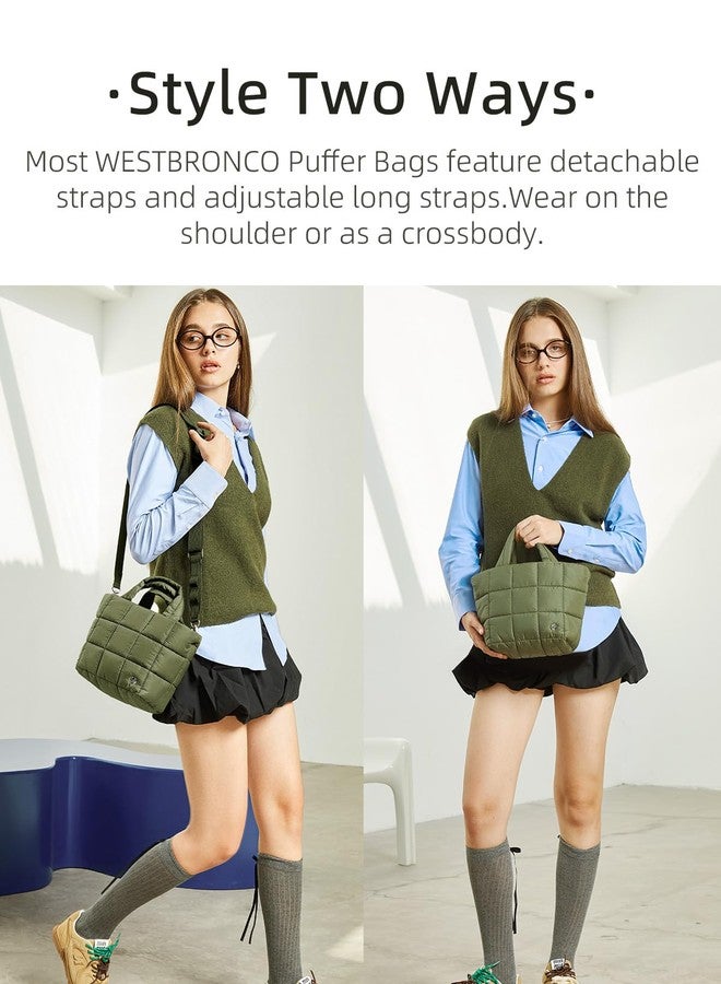 WESTBRONCO Mini Puffer Crossbody Bags for Women, Small Puffy Quilted Purse Nylon Shoulder Handbag with Adjustable Strap - Image 5