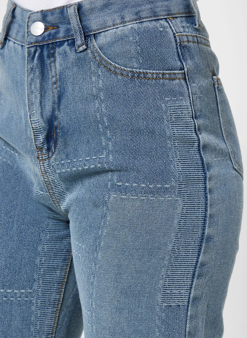 Ginger Textured Mom Jeans