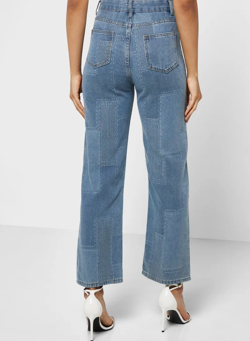 Ginger Textured Mom Jeans