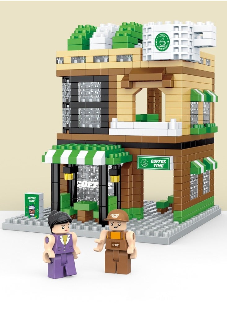 General Brick Mini City Cafe Toy Set,Educational Kit Birthday Gift, Ages 8+  - Image 1