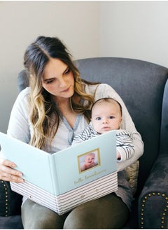 pearhead Hello Handsome, First 5 Years Baby Memory Book with Photo Insert, Perfect Baby Keepsake, Blue 3x3 Inch (Pack of 1)  - Image 5