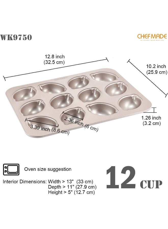 CHEFMADE WK9750 12 Cup Non-Stick Lemon Cake Mould Pan - Image 2