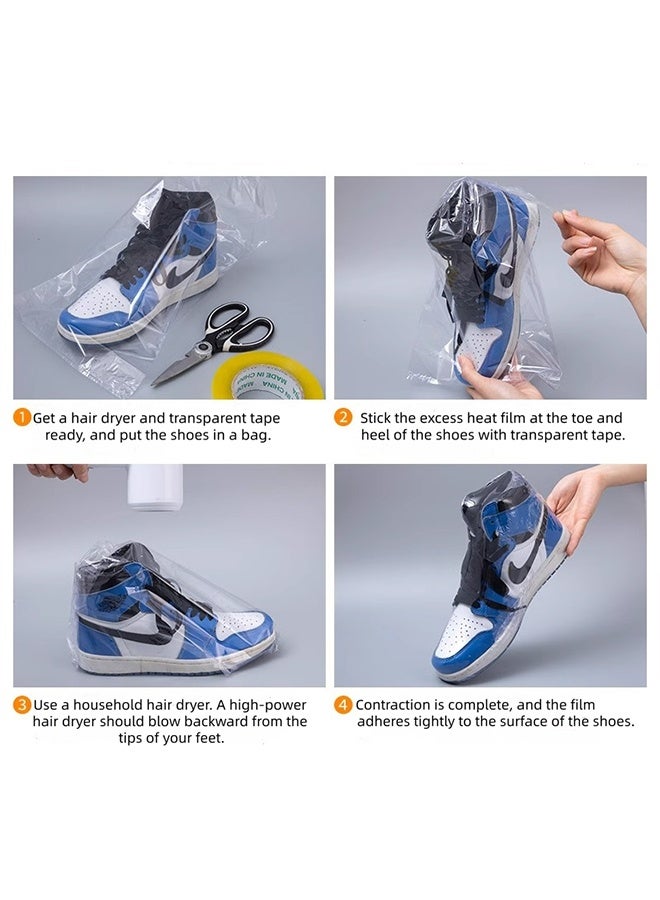 50 Pieces PVC Heat Shrink Bags, Shrink Packaging Bags, Portable Shrink Shoe Bag, PVC Transparent Heat Seal Bags, Sealing Packaging Supplies, Transparent Waterproof (40*60CM) - Image 5