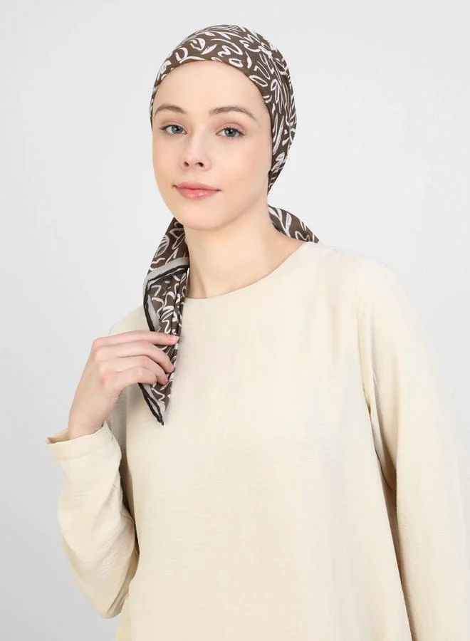 Refka by modanisa Refka by modanisa Beige Long Sleeve Side Slit Tunic with Trousers Co-Ords