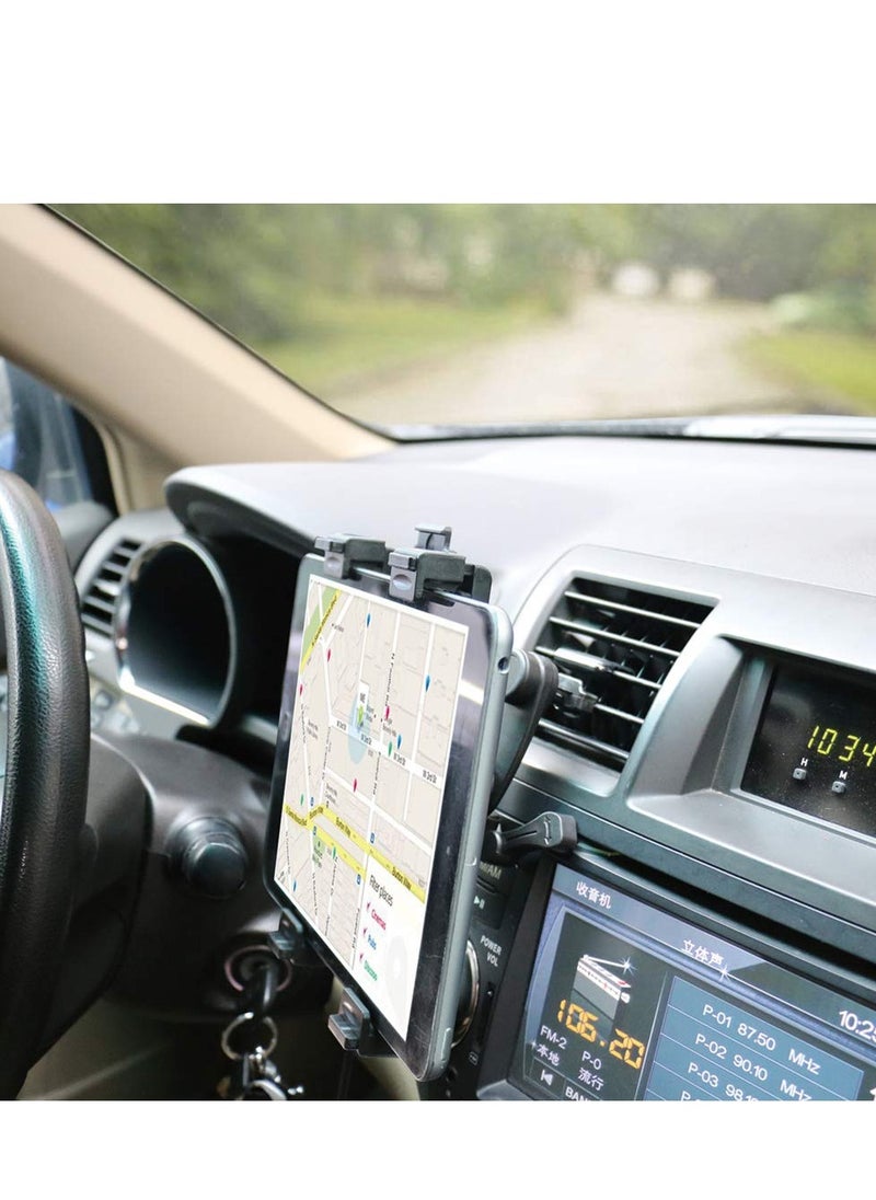 SYOSI - Car Tablet Mount Holder, Dash Tablet Holder for Car Windshield Dashboard Universal 360 Degree Rotation for iPad Mini, Phone Size 7, 8, 9.7, 10.5 inch TPU Suction Cup Viscosity Mount - Image 1