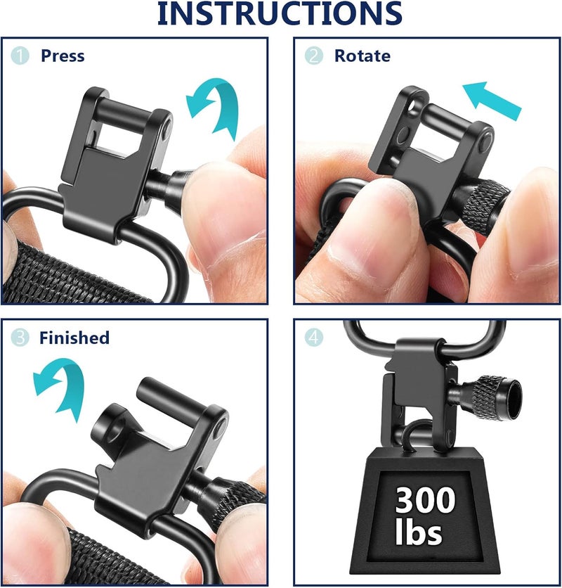 EZshoot Two Point Sling with Swivels, Comfortable Neoprene Padded, Length Adjustable Shoulder Strap for Outdoors - Image 5
