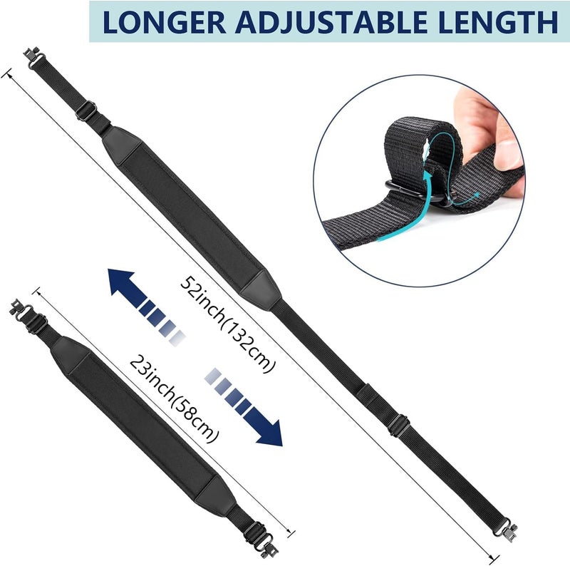 EZshoot Two Point Sling with Swivels, Comfortable Neoprene Padded, Length Adjustable Shoulder Strap for Outdoors - Image 2