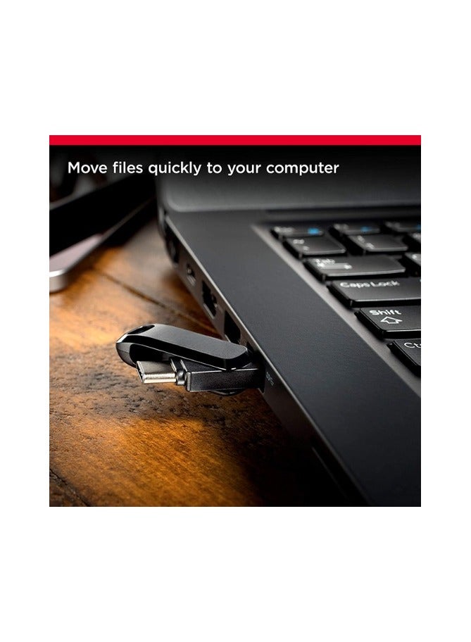 ريبنيو محرك أقراص فلاش Ultra Dual Drive Go USB من النوع C سعة 128 جيجابايت أسود - SDDDC3-128G-G46 - Image 3