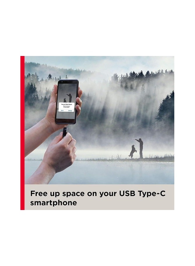 ريبنيو محرك أقراص فلاش Ultra Dual Drive Go USB من النوع C سعة 128 جيجابايت أسود - SDDDC3-128G-G46 - Image 4