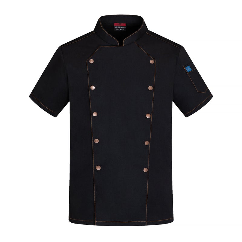Breathable Summer Chef Clothes Tooling El Canteen El Catering Kitchen Short Sleeve Chef Work Clothes Pot Baking - Image 1