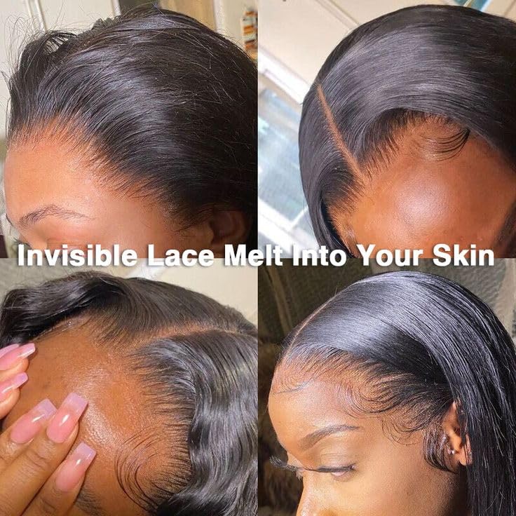 KRN 5x5 HD Lace Closure, 0.1mm Ultra-thin Invisible HD Lace Closure Tiny Single Knot Pre-Plucked with Baby Hair 12A Grade Brazilian Virgin Straight Human Hair 12 Inch - Image 3