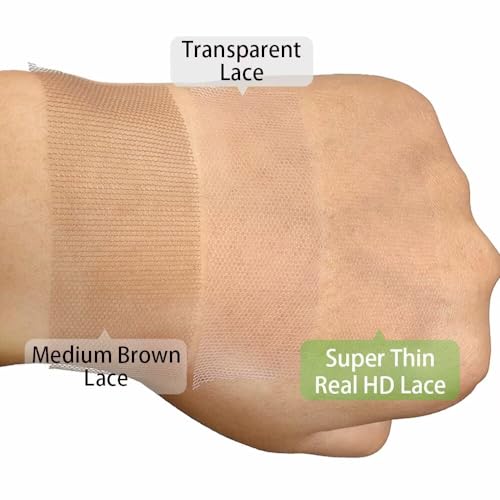 KRN 5x5 HD Lace Closure, 0.1mm Ultra-thin Invisible HD Lace Closure Tiny Single Knot Pre-Plucked with Baby Hair 12A Grade Brazilian Virgin Straight Human Hair 12 Inch - Image 5