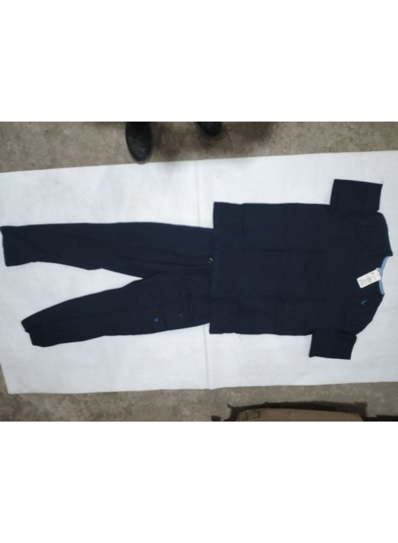 سكراب كتان نص كم كحلي مقاس 2xl