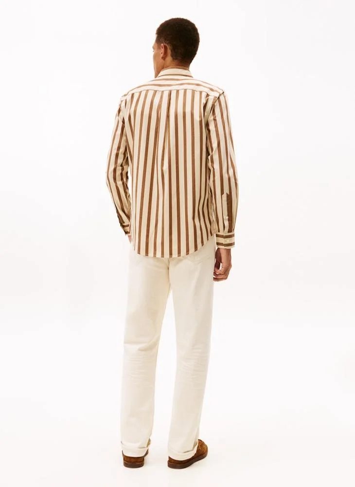 تومي هيلفيغر قميص فليكس بوبلين مخطط عريض