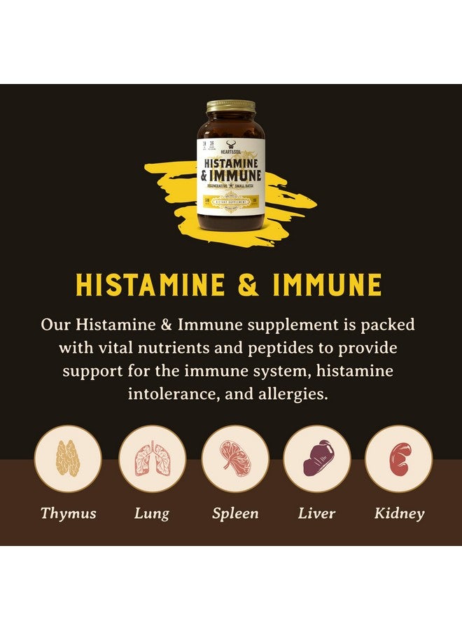 HEART & SOIL Histamine and Immune Support - 3000mg DAO Enzyme Supplements with Bovine Thymus, Selenium & Vitamin A - Non-GMO, Allergen-Free - 180 Capsules - Image 4