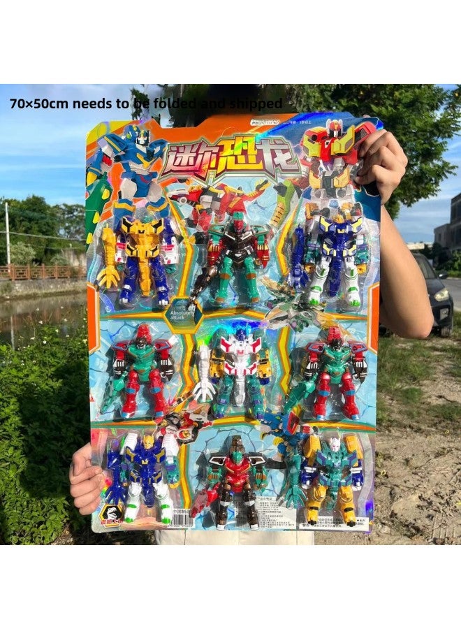 Deformation Robot Hanging Board Toy Multi-joint Movable Car Aircraft Model Children's Board Mounted Stall Mechanism-Color:1 Super Changing God Of War (take 9 And Send One Board) - Image 4