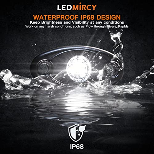 LEDMIRCY Pure White Rock Lights 6PCS R1 Super Bright LED Rock Lights White for Off Road Trucks ATV UTV SUV Underglow Neon Light Underbody Trail TRAI Rig Light High Power Waterproof Shockproof - Image 2