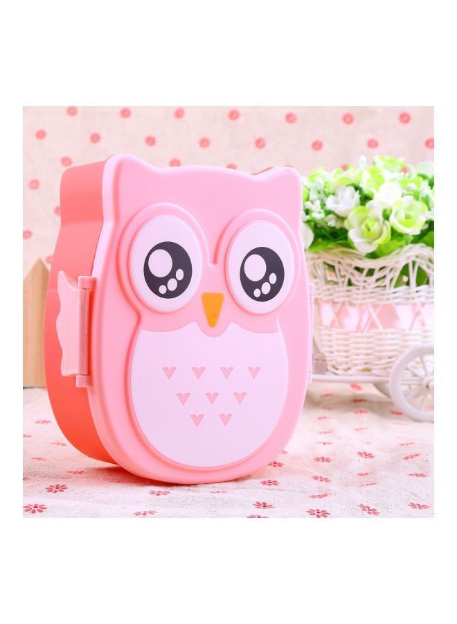 NIBEMINENT Owl Shaped Lunch Box Pink/Brown 17x13x7centimeter - Image 4