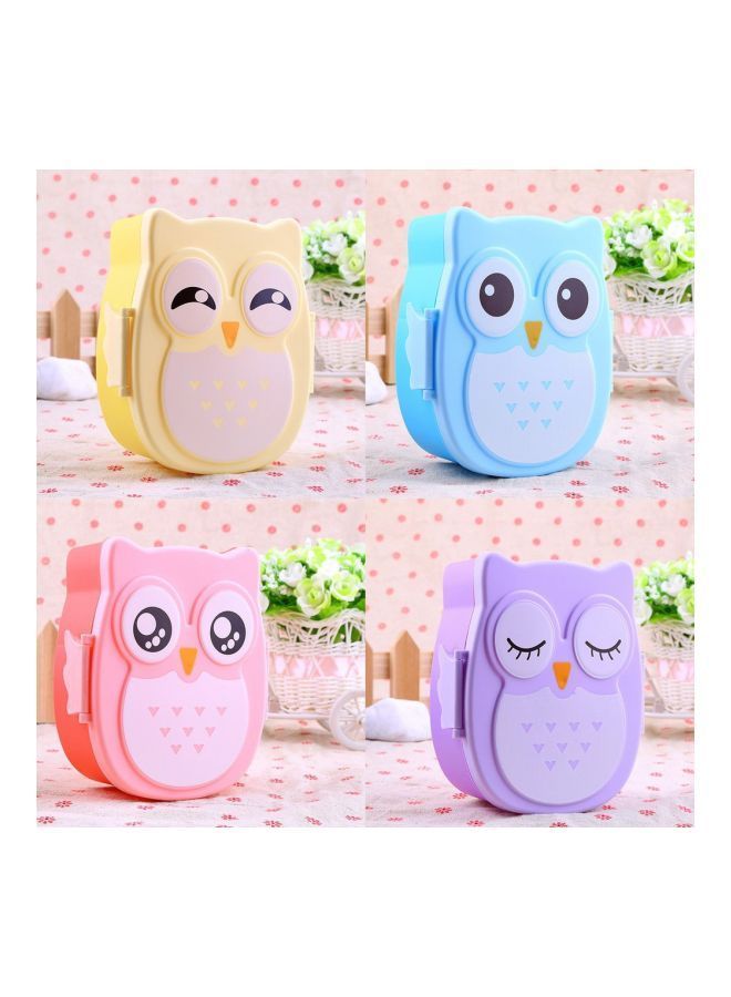 NIBEMINENT Owl Shaped Lunch Box Pink/Brown 17x13x7centimeter - Image 3