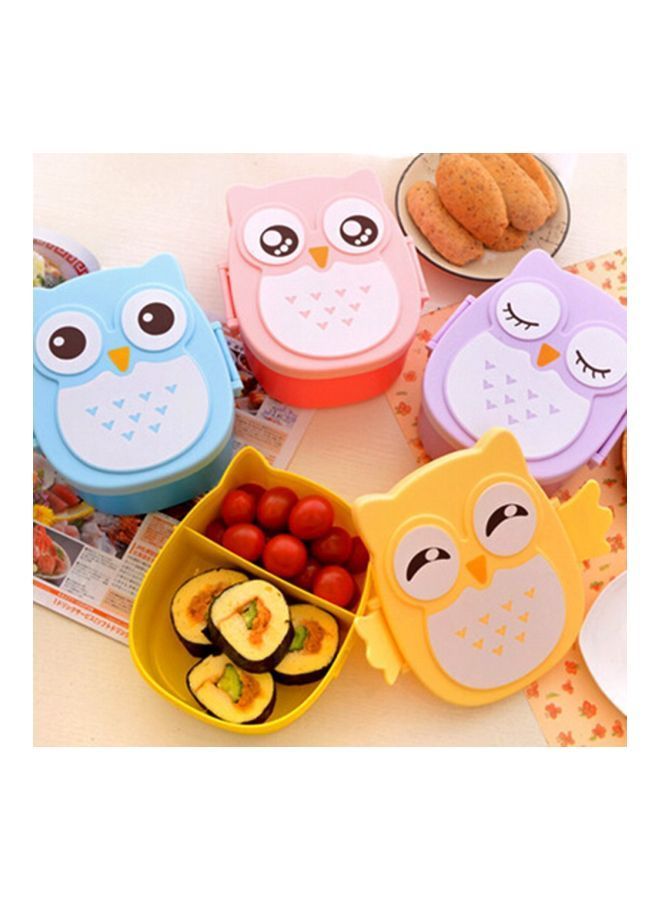 NIBEMINENT Owl Shaped Lunch Box Pink/Brown 17x13x7centimeter - Image 2
