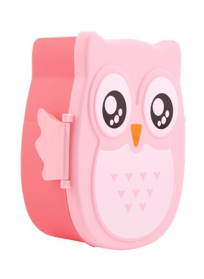 NIBEMINENT Owl Shaped Lunch Box Pink/Brown 17x13x7centimeter - Image 5