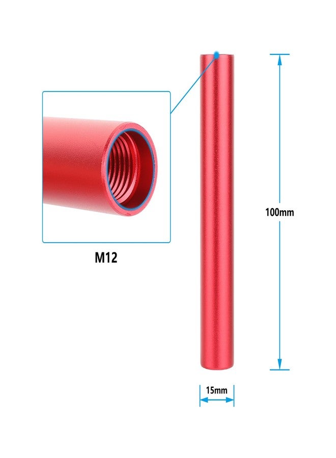CAMVATE 15mm Aluminum Rod Pair (Red, 3.94") - 3562 - Image 2