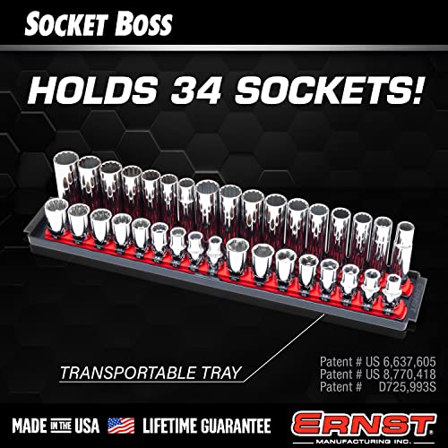 Ernst Manufacturing 8463HV Socket Boss Premium 2Rail 12InchDrive Socket Organizer 18Inch HighVisibility - Image 3