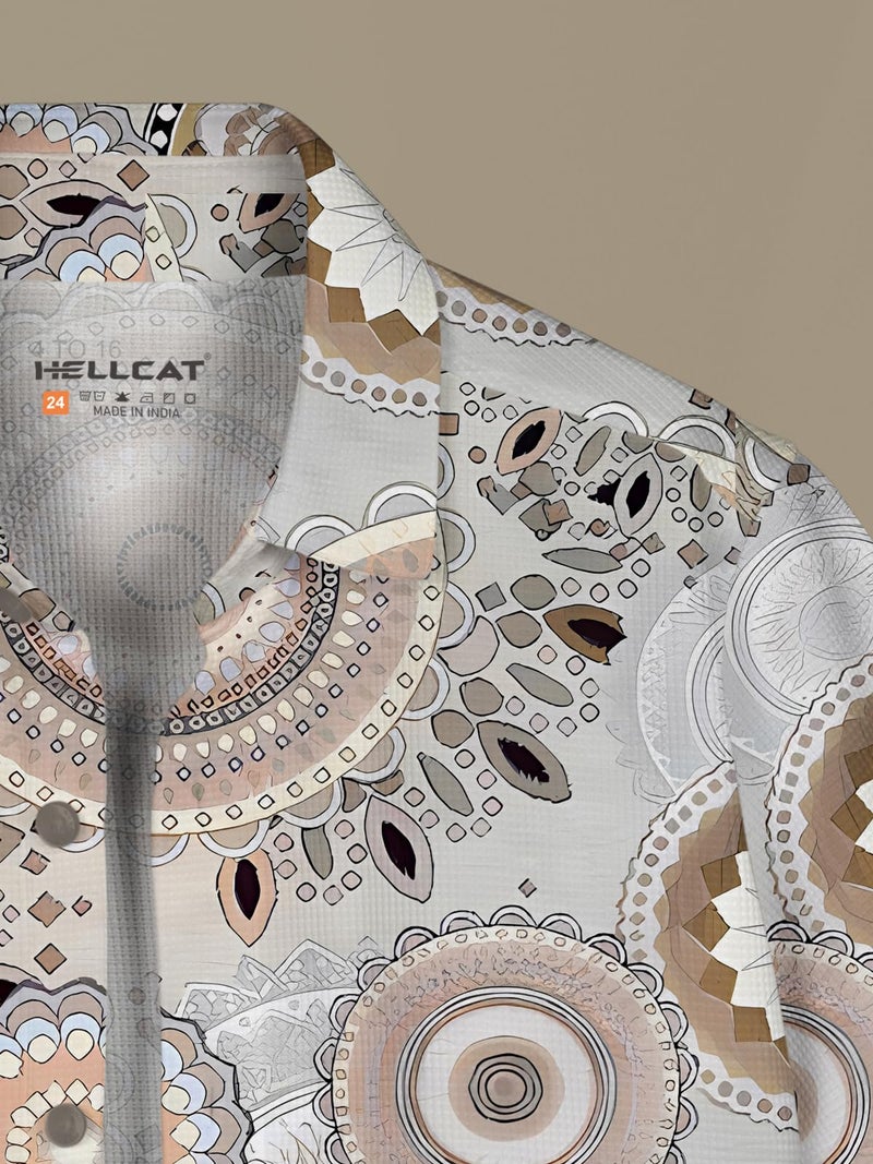 HELLCAT Trendy Regular Fit Printed Causal Half Sleeve Shirt for Boys Grey 11-12 Years - Image 4