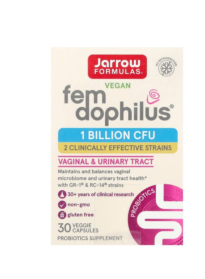 jarrow formulas Vegan Fem Dophilus®, 1 Billion CFU, 30 Veggie Capsules