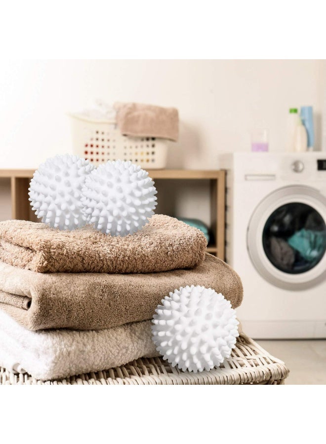 4Pieces Laundry Will Drying Balls Reusable Replace Laundry Drying Fabric Softener and Saves, Reusable Washing Machine Cleaning Soften Clothes Wash Ball (White) - Image 5
