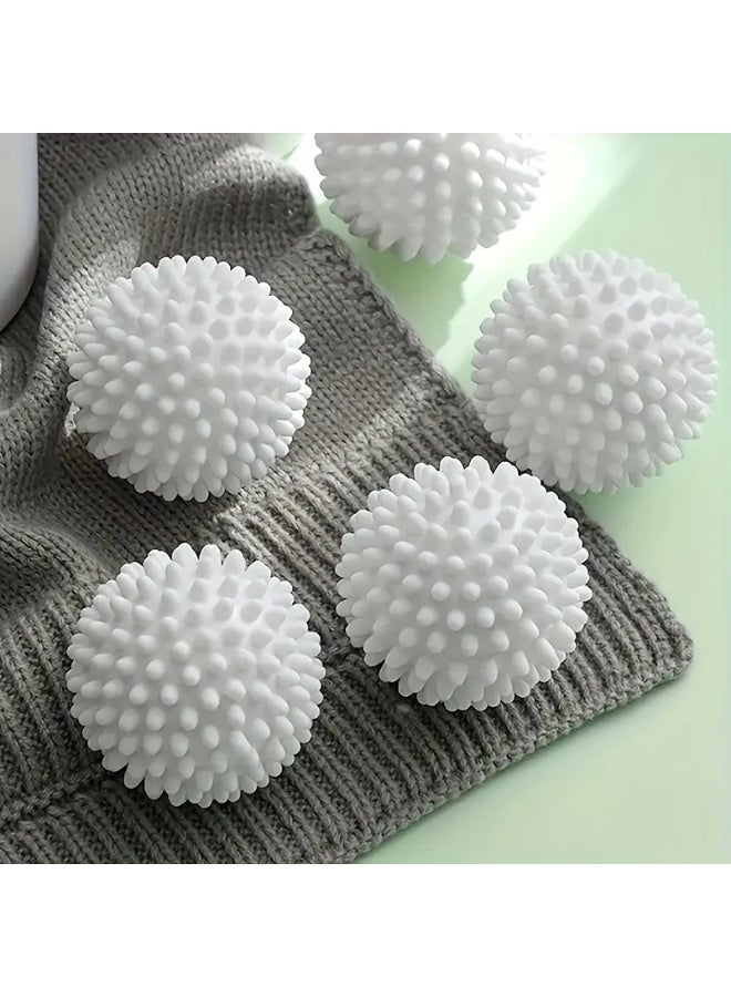 4Pieces Laundry Will Drying Balls Reusable Replace Laundry Drying Fabric Softener and Saves, Reusable Washing Machine Cleaning Soften Clothes Wash Ball (White) - Image 4