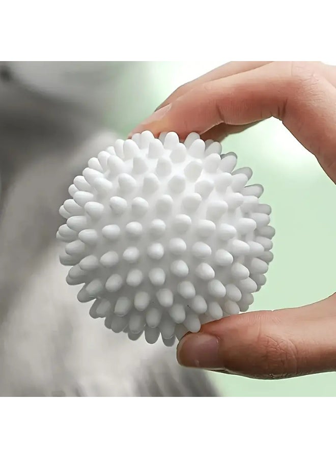 4Pieces Laundry Will Drying Balls Reusable Replace Laundry Drying Fabric Softener and Saves, Reusable Washing Machine Cleaning Soften Clothes Wash Ball (White) - Image 2