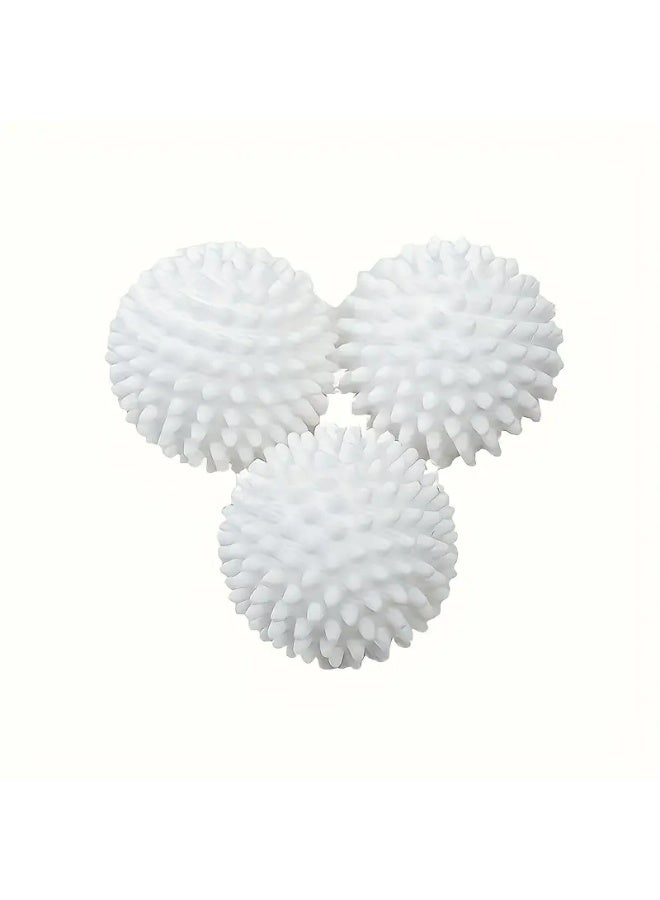 4Pieces Laundry Will Drying Balls Reusable Replace Laundry Drying Fabric Softener and Saves, Reusable Washing Machine Cleaning Soften Clothes Wash Ball (White) - Image 3
