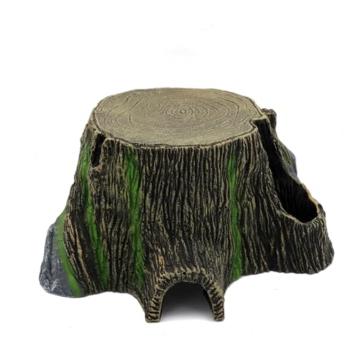 JIHAQUA Extra Large Resin Reptile Hideouts Cave Habitat Decor for Reptiles, Amphibians, Fish Tanks and Gecko, Leopard - Image 4