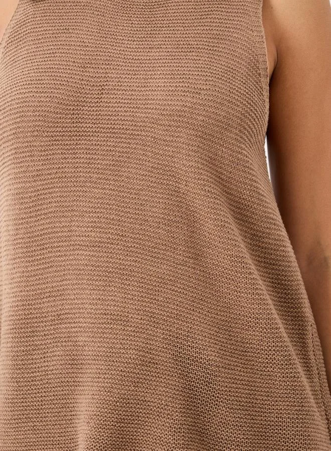 Styli Sleeveless Round Neck Knitted Top