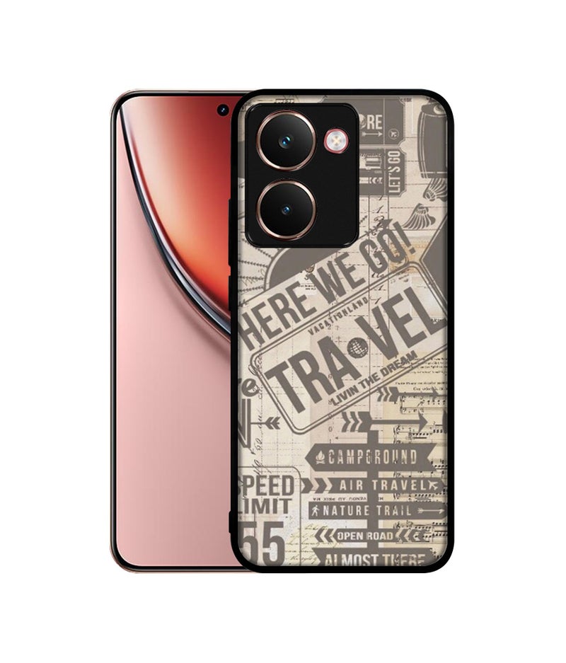 Casotec Travel Design Premium 2D Printed Metal Back Case Cover for Realme P3 Ultra 5G - Image 1