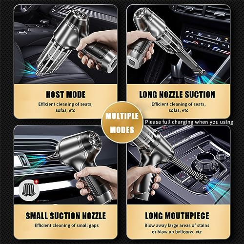 ZORBES® Electric Compressed Air Duster, 19000PA Handheld Cordless Air Duster, 120W 35500RPM Car Vacuum Cleaner & Multi Nozzle 4000mAh Cordless Air Blower Dust Cleaner for Computer Keyboard Duster - Image 4