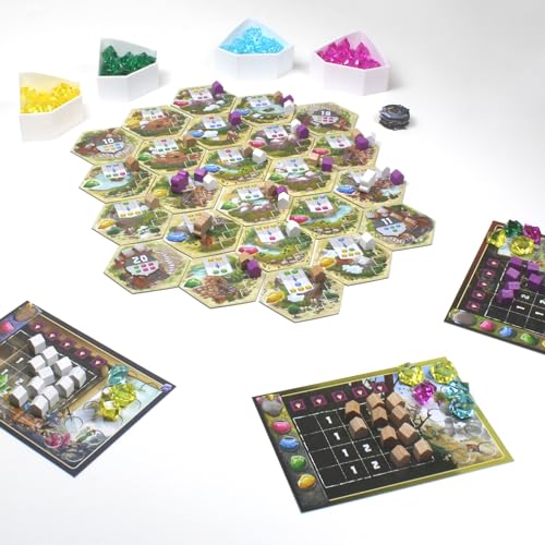 Asmodee Century Golem Edition Eastern Mountains Board Game - Return to Carvania for Crystal Trading Adventures! Strategy Game for Kids & Adults, Ages 8+, 2-4 Players, 30-45 Min Playtime, Made by Plan B Games - Image 4