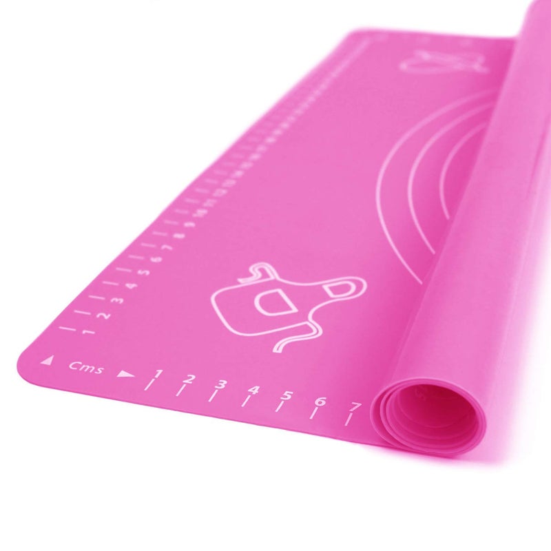 YAJNAS Silicone Baking mat Baking Sheet Fondant Rolling Mat Stretchable NonStick Silicon Mat for Kitchen Cake Baking Mats Pastry Chapati Cake Mat Color Assorted Size 195 Inch X 156 Inch - Image 4