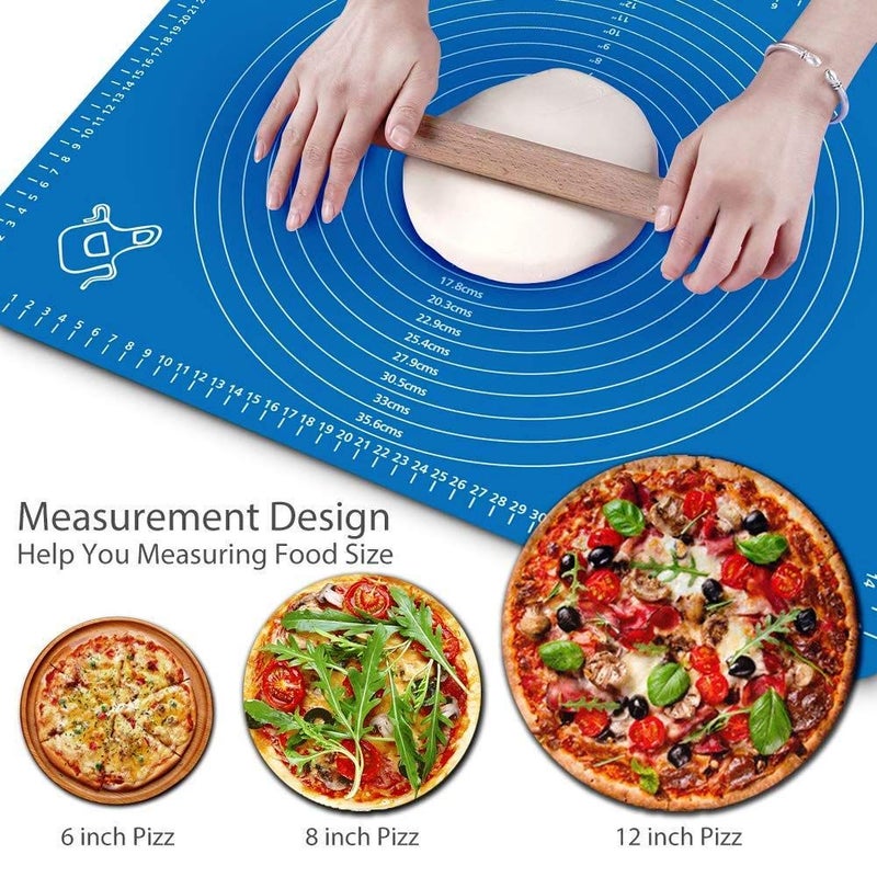 YAJNAS Silicone Baking mat Baking Sheet Fondant Rolling Mat Stretchable NonStick Silicon Mat for Kitchen Cake Baking Mats Pastry Chapati Cake Mat Color Assorted Size 195 Inch X 156 Inch - Image 2