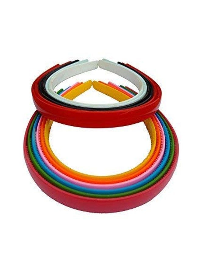 Drishti® Plastic Hair Bands for Girls & Women Set Of 12 Multicolor - Image 3