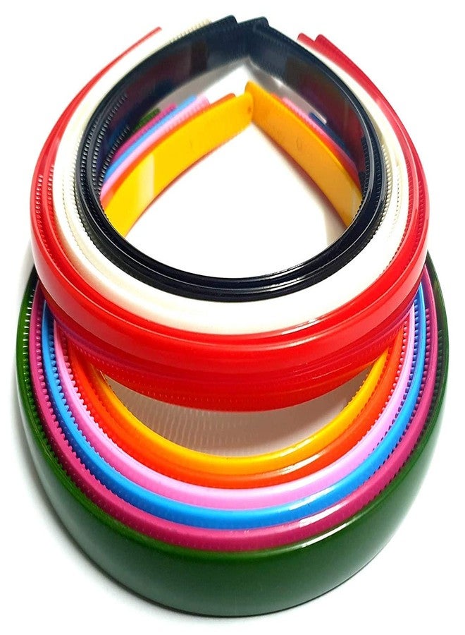 Drishti® Plastic Hair Bands for Girls & Women Set Of 12 Multicolor - Image 2