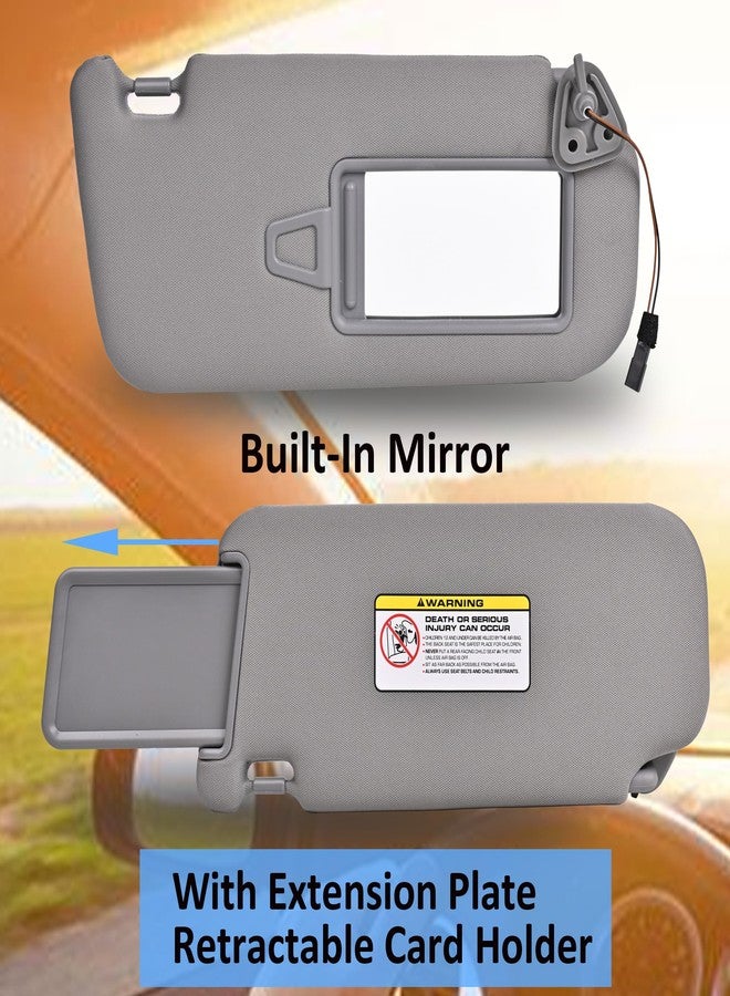 EKLN Elantra Sun Visor US Version Right Passenger Side Fit for 2007-2010 Hyundai Elantra Replace OE# 852022H0208M Gray Fabric (Right Passenger Side) - Image 4