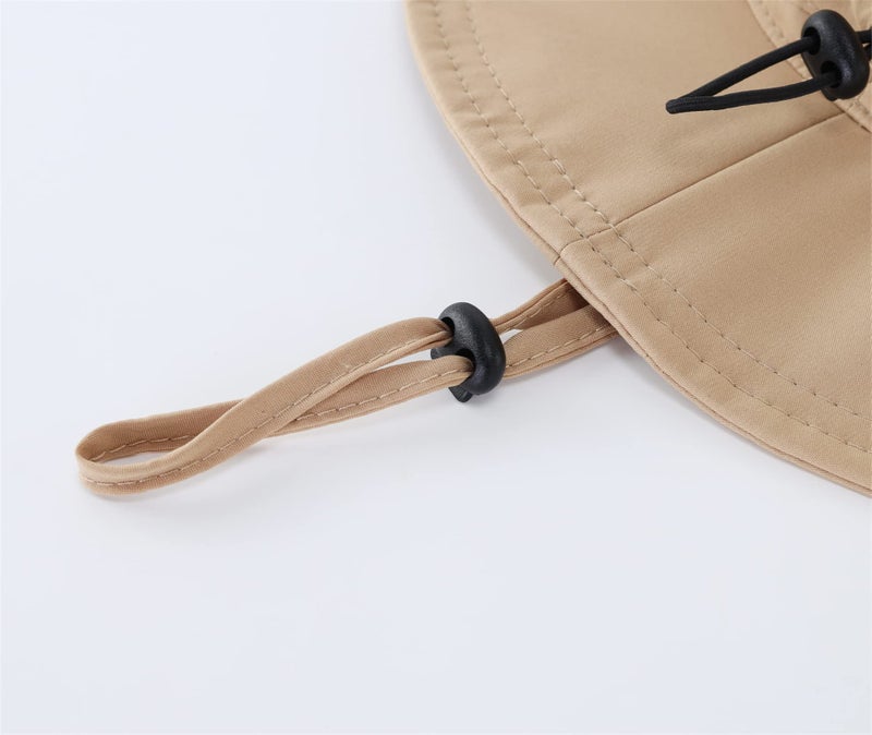 Connectyle Men’s Outdoor Mesh Boonie Sun Hat Summer Wide Brim UV Protection Fishing Hat Safari Cap Khaki - Image 5