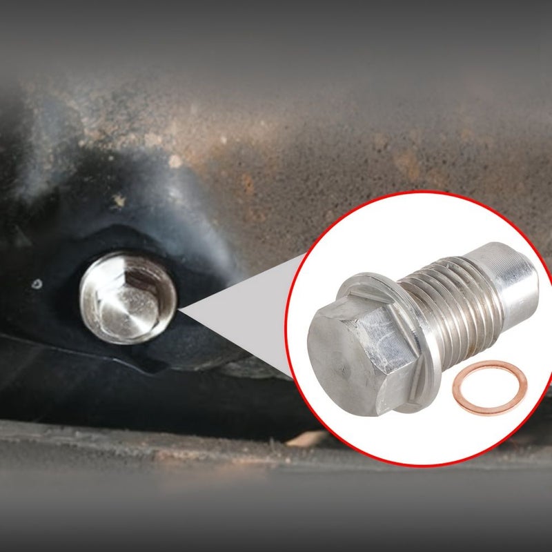 Stainless Steel Magnetic Drain Plug M12x1.5 Oil Pan Screw Gearbox Bolt - Image 4