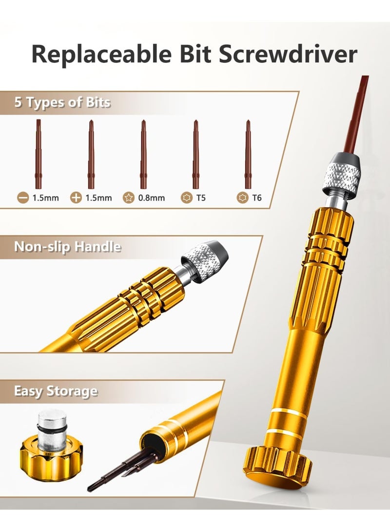 طقم إصلاح الساعة، أداة إزالة وصلة الساعة، ضبط سوار الساعة، بما في ذلك أداة فتح غطاء الساعة الخلفي، قضيب زنبركي، دليل التشغيل، مناسب لاستبدال البطارية وتفكيك السوار - Image 4