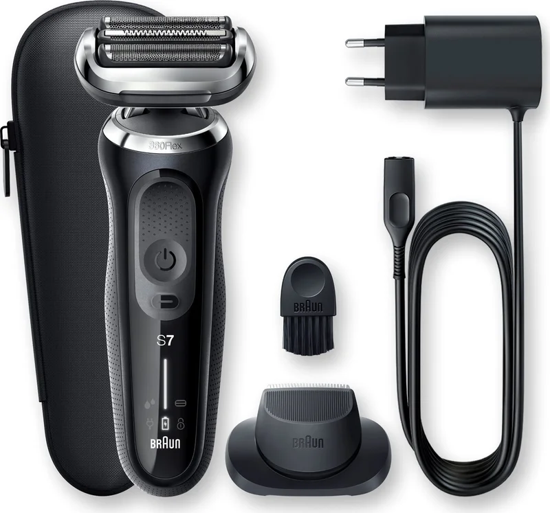 BRAUN Series 7 N1200s Cordless Shaver - AutoSence - 360° Flex - EasyClick Wet & Dry